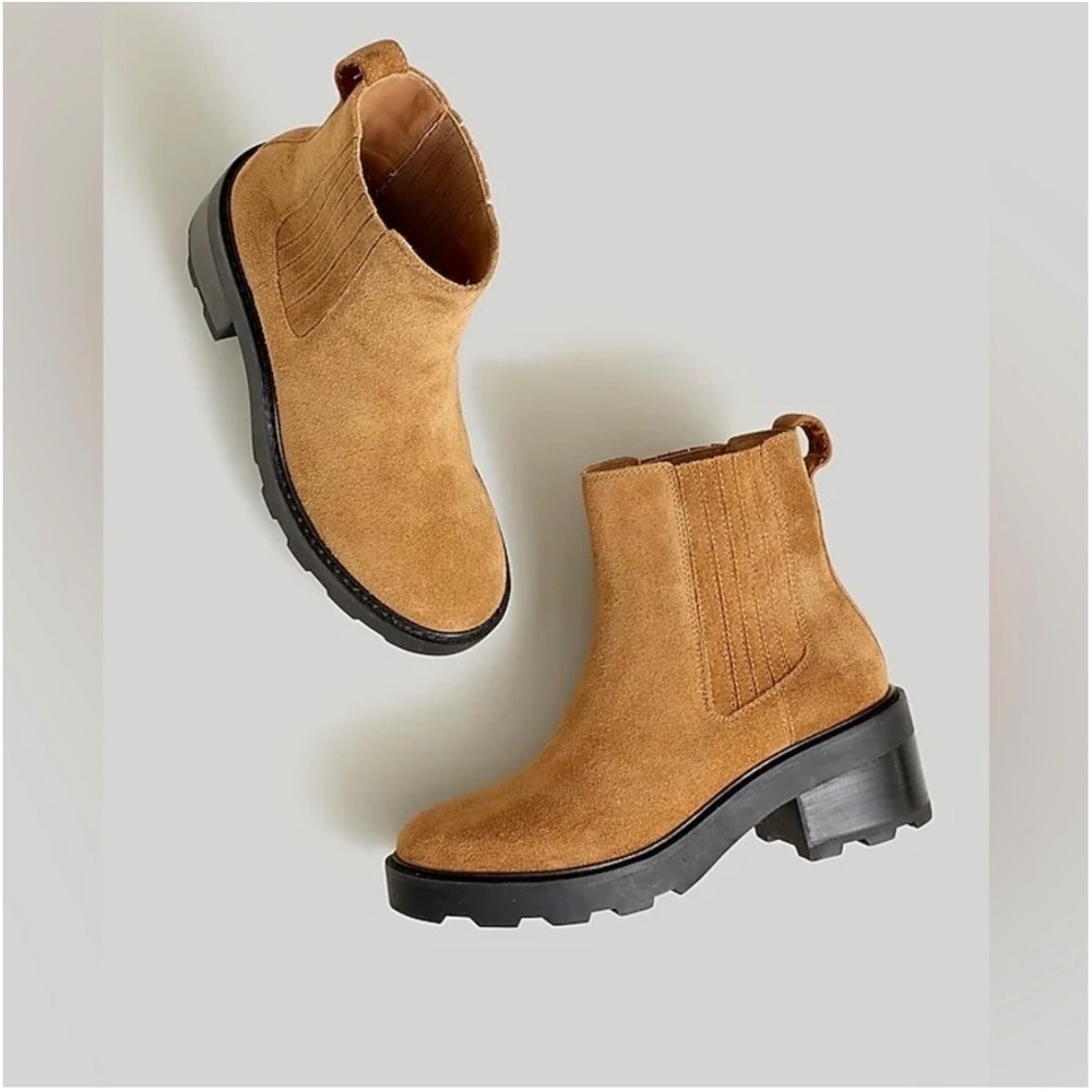 NWOB Madewell Sz 6 The Gwenda Platform Ankle Boot in Toffee Suede $198